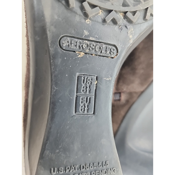 Aerosoles Entourage Suede Wedge Boots,brown, Sz8.5,EUC - Picture 7 of 11